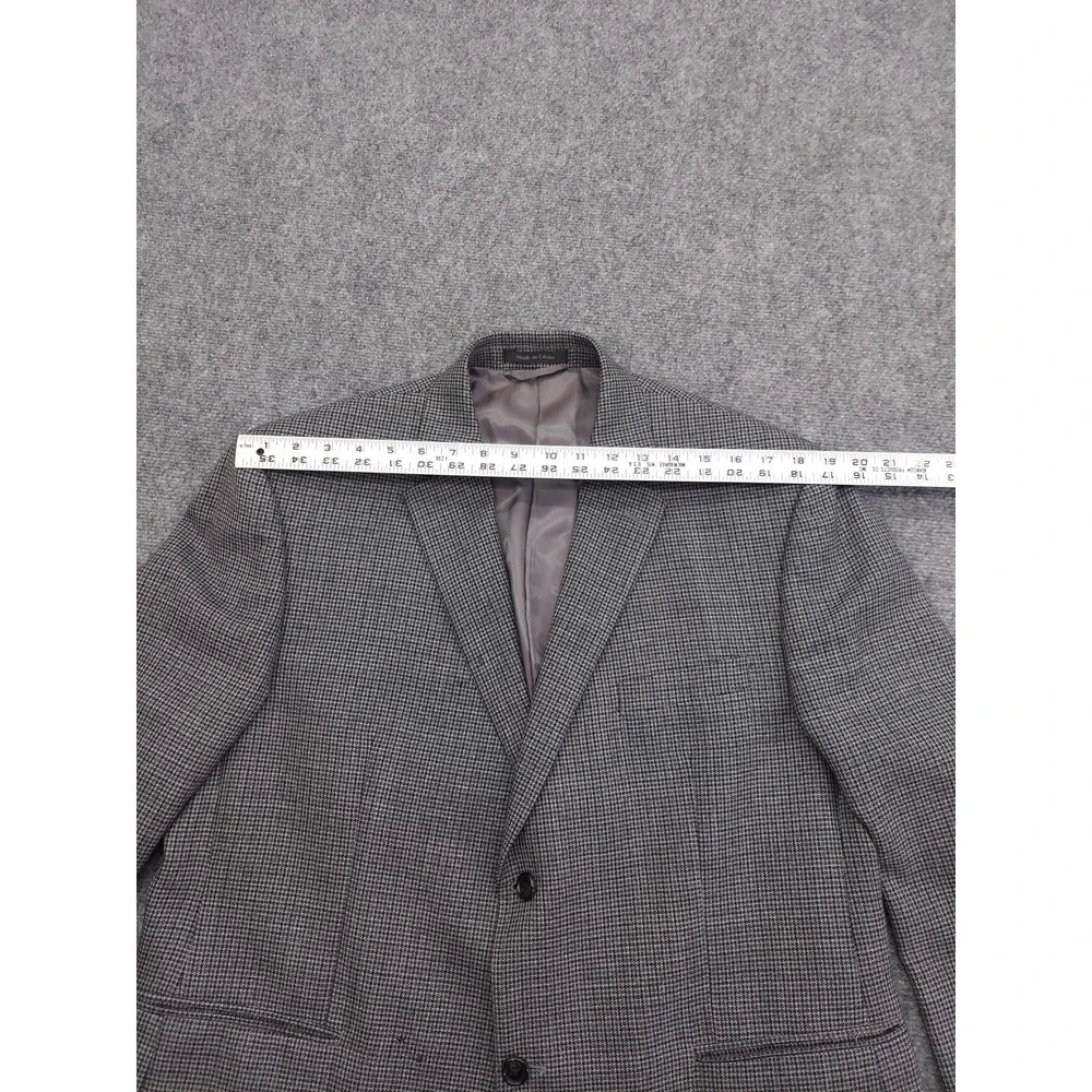 LRL Ralph Lauren Blazer Jacket Men 42 Short Gray Herringbone 2 Button Notch Wool